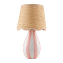 Modern European furniture - Striped Ceramic Seagrass Table Lamp - www.oroatrade.com