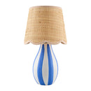 Modern European furniture - Striped Ceramic Seagrass Table Lamp - www.oroatrade.com