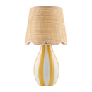 Modern European furniture - Striped Ceramic Seagrass Table Lamp - www.oroatrade.com