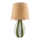 Modern European furniture - Striped Ceramic Seagrass Table Lamp - www.oroatrade.com