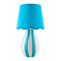 Modern European furniture - Striped Ceramic Seagrass Table Lamp - www.oroatrade.com