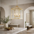 Modern European furniture - Iron-Framed 4-Light Chandelier - www.oroatrade.com