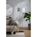 Contract furniture - White Linen Accent Floor Lamp - www.oroatrade.com