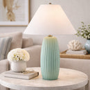 Modern European furniture - Painted Cement Linen Table Lamp - www.oroatrade.com