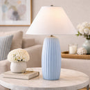 Modern European furniture - Painted Cement Linen Table Lamp - www.oroatrade.com