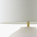 Contract furniture - Glazed White Ceramic Table Lamp - www.oroatrade.com