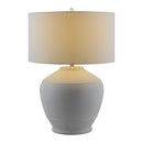 Contract furniture - Glazed White Ceramic Table Lamp - www.oroatrade.com