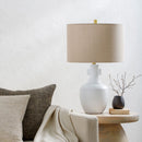 Contract furniture - White Ceramic Accent Table Lamp - www.oroatrade.com