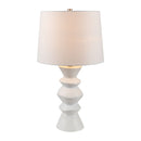 Contract furniture - White Ceramic Sculpted Table Lamp - www.oroatrade.com