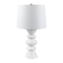 Contract furniture - White Ceramic Sculpted Table Lamp - www.oroatrade.com