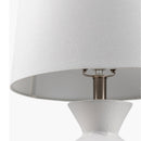 Contract furniture - White Ceramic Sculpted Table Lamp - www.oroatrade.com