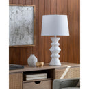 Contract furniture - White Ceramic Sculpted Table Lamp - www.oroatrade.com