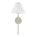 Modern European furniture - White Linen Silver Wall Lamp - www.oroatrade.com