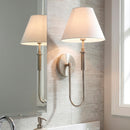 Modern European furniture - White Linen Silver Wall Lamp - www.oroatrade.com