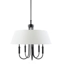 Modern European furniture -  White Linen 5-Light Chandelier - www.oroatrade.com