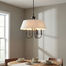 Modern European furniture -  White Linen 5-Light Chandelier - www.oroatrade.com