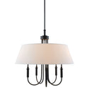 Modern European furniture -  White Linen 5-Light Chandelier - www.oroatrade.com