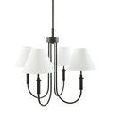 Modern European furniture -  White Linen 4-Light Chandelier - www.oroatrade.com