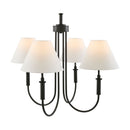 Modern European furniture -  White Linen 4-Light Chandelier - www.oroatrade.com