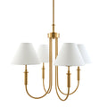 Modern European furniture -  White Linen 4-Light Chandelier - www.oroatrade.com