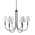 Modern European furniture - White Linen 6-Light Chandelier - www.oroatrade.com