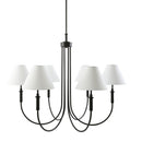 Modern European furniture - White Linen 6-Light Chandelier - www.oroatrade.com