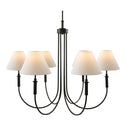 Modern European furniture - White Linen 6-Light Chandelier - www.oroatrade.com