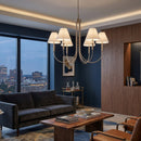 Modern European furniture - White Linen 6-Light Chandelier - www.oroatrade.com