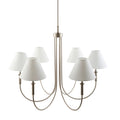 Modern European furniture - White Linen 6-Light Chandelier - www.oroatrade.com