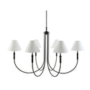 Modern European furniture - Linen Shade 6-Light Chandelier - www.oroatrade.com