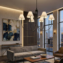 Modern European furniture - Linen Shade 6-Light Chandelier - www.oroatrade.com