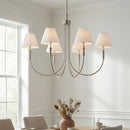 Modern European furniture - Linen Shade 6-Light Chandelier - www.oroatrade.com