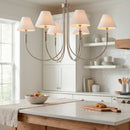 Modern European furniture - Linen Shade 6-Light Chandelier - www.oroatrade.com