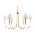 Modern European furniture - Linen Shade 6-Light Chandelier - www.oroatrade.com