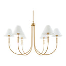 Modern European furniture - Linen Shade 6-Light Chandelier - www.oroatrade.com