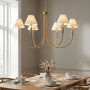 Modern European furniture - Linen Shade 6-Light Chandelier - www.oroatrade.com
