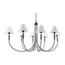 Modern European furniture - Linen Shade 8-Light Chandelier - www.oroatrade.com