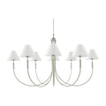 Modern European furniture - Linen Shade 8-Light Chandelier - www.oroatrade.com