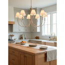 Modern European furniture - Linen Shade 8-Light Chandelier - www.oroatrade.com
