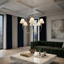 Modern European furniture - Linen Shade 8-Light Chandelier - www.oroatrade.com