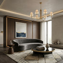 Modern European furniture - Linen Shade 8-Light Chandelier - www.oroatrade.com