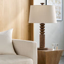 Contract furniture - Cream Linen Accent Table Lamp - www.oroatrade.com