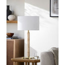 Contract furniture - White Linen Accent Table Lamp - www.oroatrade.com