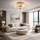 Hospitality furniture - Iron-Framed Glass Ceiling Lamp - www.oroatrade.com