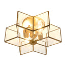 Hospitality furniture - Iron-Framed Glass Ceiling Lamp - www.oroatrade.com