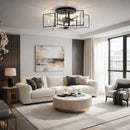 Hospitality furniture - Iron-Framed Glass Ceiling Lamp - www.oroatrade.com