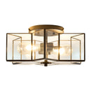 Hospitality furniture - Iron-Framed Glass Ceiling Lamp - www.oroatrade.com