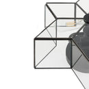 Hospitality furniture - Iron-Framed Glass Ceiling Lamp - www.oroatrade.com