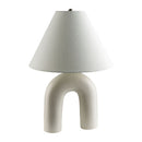Hospitality furniture - White Arched Ceramic Table Lamp - www.oroatrade.com
