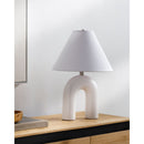 Hospitality furniture - White Arched Ceramic Table Lamp - www.oroatrade.com